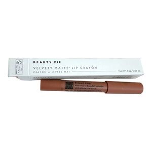 NIB Beauty Pie Velvet Matte Lip Crayon Rummy Pink Neutral Toned Light Brown Nude